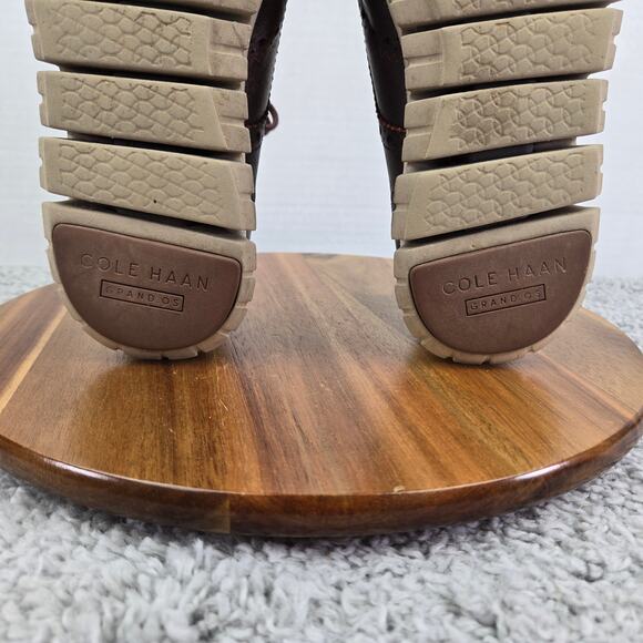 Cole Haan ZeroGrand Brown Leather Rustic Medallion Wingtip Oxford Mens 9.5 M - Picture 11 of 14